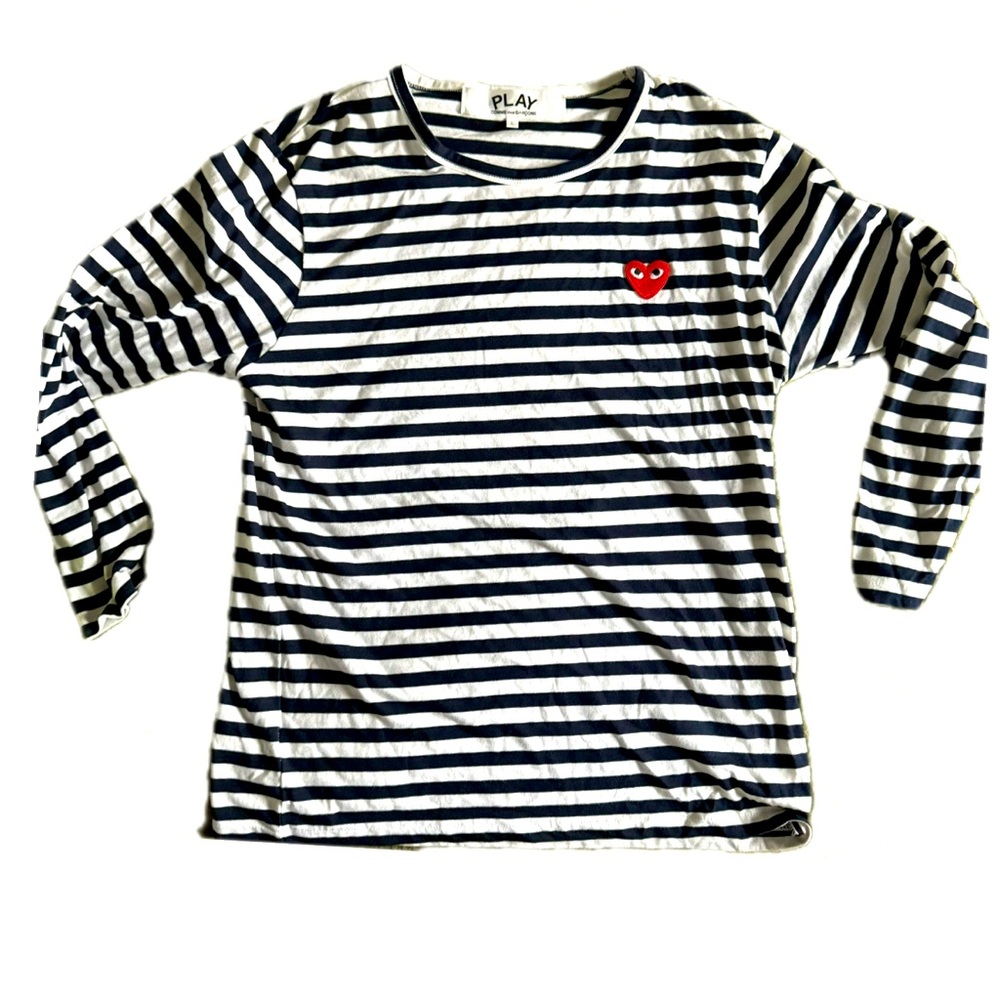 Comme Des Garcons “PLAY” Striped Longsleeve - M